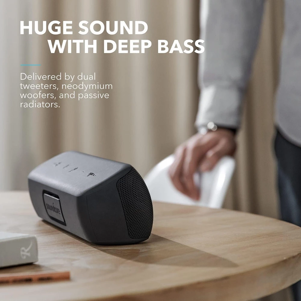 Anker Soundcore Motion+ nešiojama Bluetooth kolonėlė, 30 W, Hi-Res, vandeniui atspari, juoda