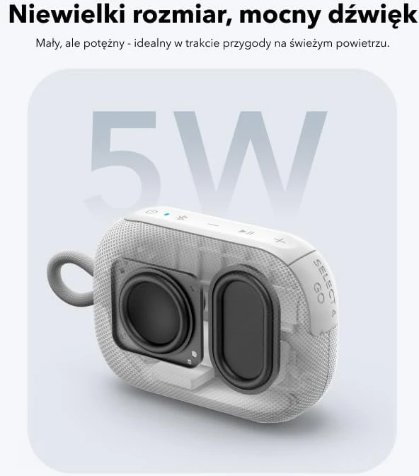 Anker Soundcore Select 4 Go belaidė Bluetooth kolonėlė, IP67, 5 W, balta