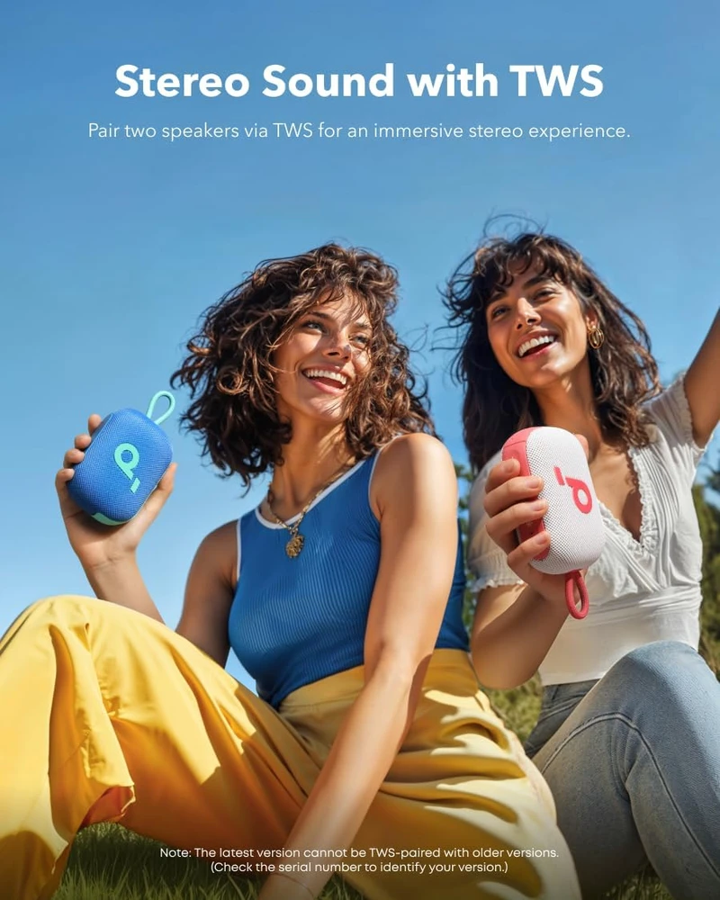 Anker Soundcore Select 4 Go nešiojamas Bluetooth garsiakalbis, IP67, 5 W, 20 h grojimas, mėlynas