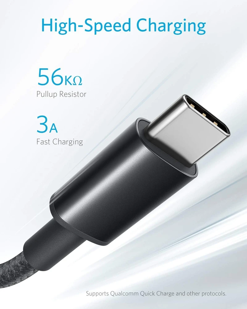 Anker USB-C į USB 2.0 kabeliai, 2 vnt., pinti nailoniniai, 1,8 m, AK-B8173011