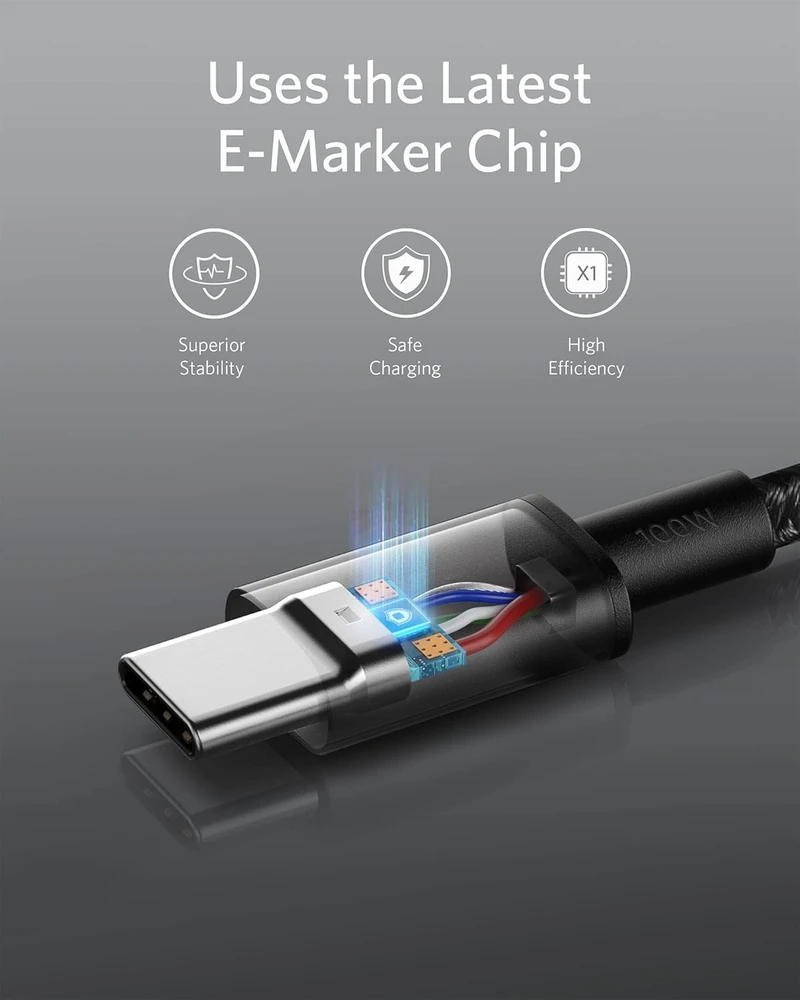 Anker USB-C į USB-C laidų rinkinys 100 W PD 3.0, 1.8 m, 2 vnt., A8757