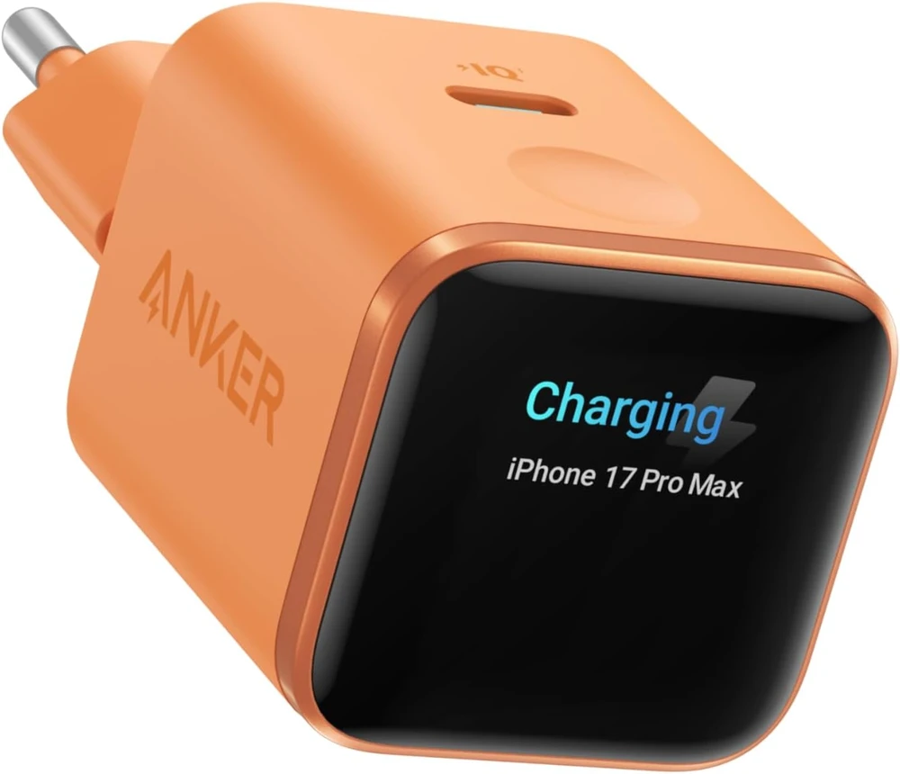 Anker USB-C kroviklis 45 W su išmaniuoju ekranu ir energijos taupymo režimu A121D