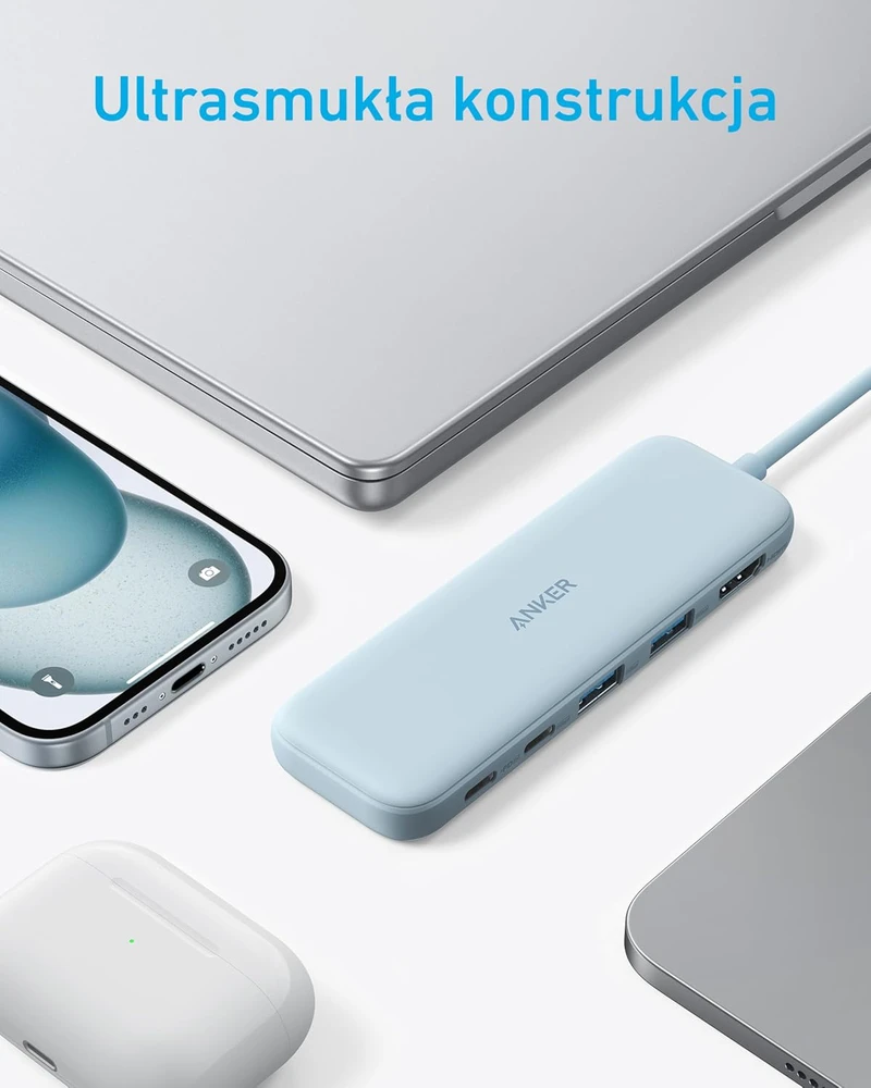 Anker USB-C šakotuvas 332 5 viename su HDMI 4K, USB-A ir 100 W PD A8355