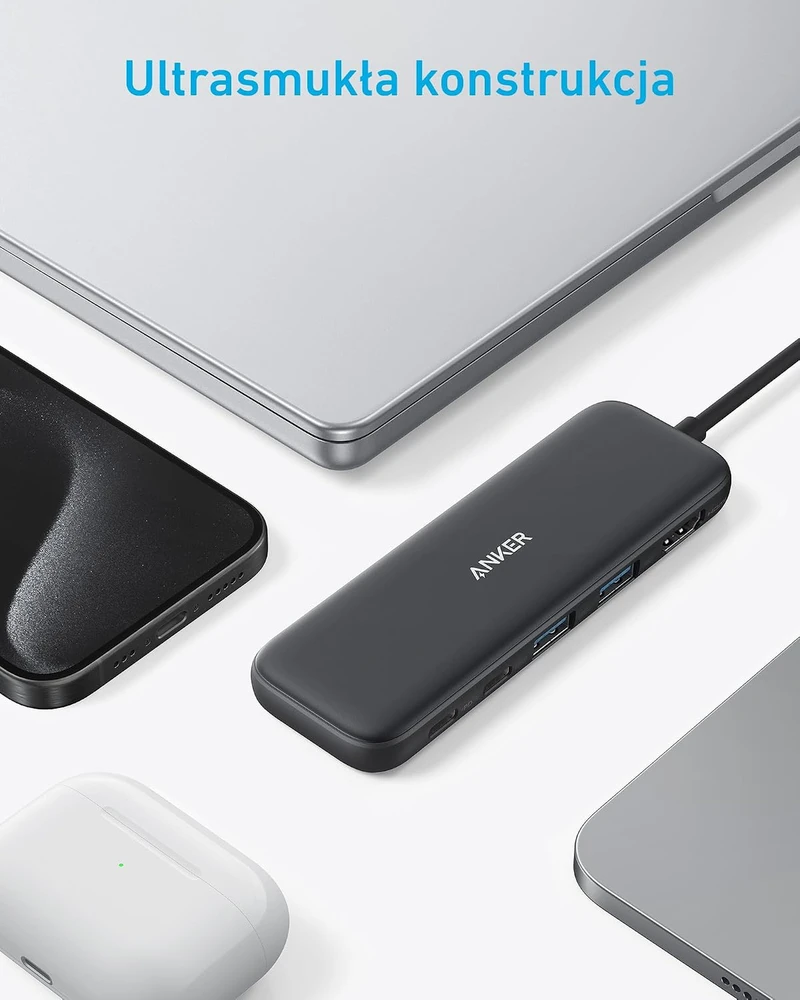 Anker USB-C šakotuvas 5 viename su 4K HDMI, 3 USB 5 Gb/s ir 85 W PD, A8355011