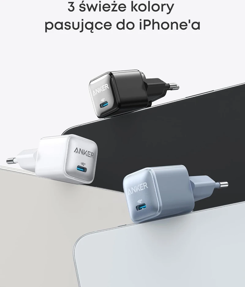Anker USB-C sieninis įkroviklis 20W PD, greito įkrovimo, Nano Pro, juodas, A2637315