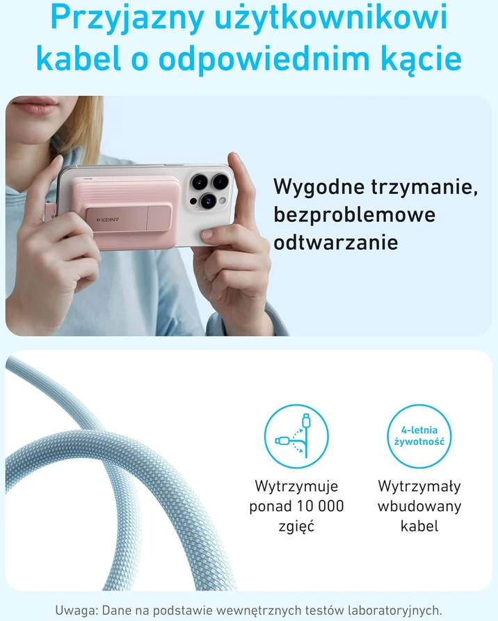 Anker Zolo magnetinis belaidis išorinis akumuliatorius 10000 mAh, 30 W, USB-C, A1685