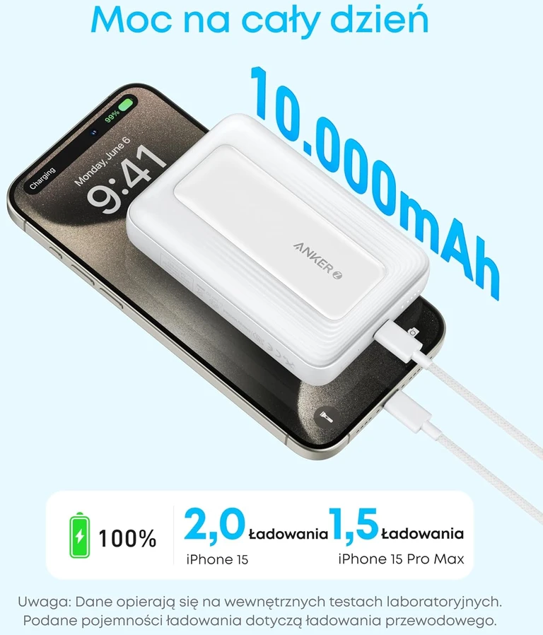 Anker Zolo magnetinis išorinis akumuliatorius 10000 mAh 30 W A1684