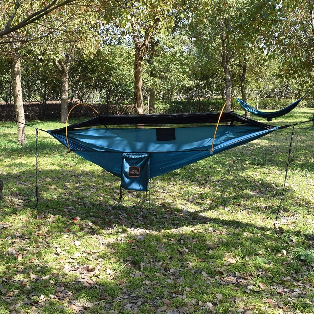 AnorTrek stovyklavimo hamakas su tinkleliu nuo uodų, 290 x 140 cm, Ripstop 230T nailonas, ON-AT-008