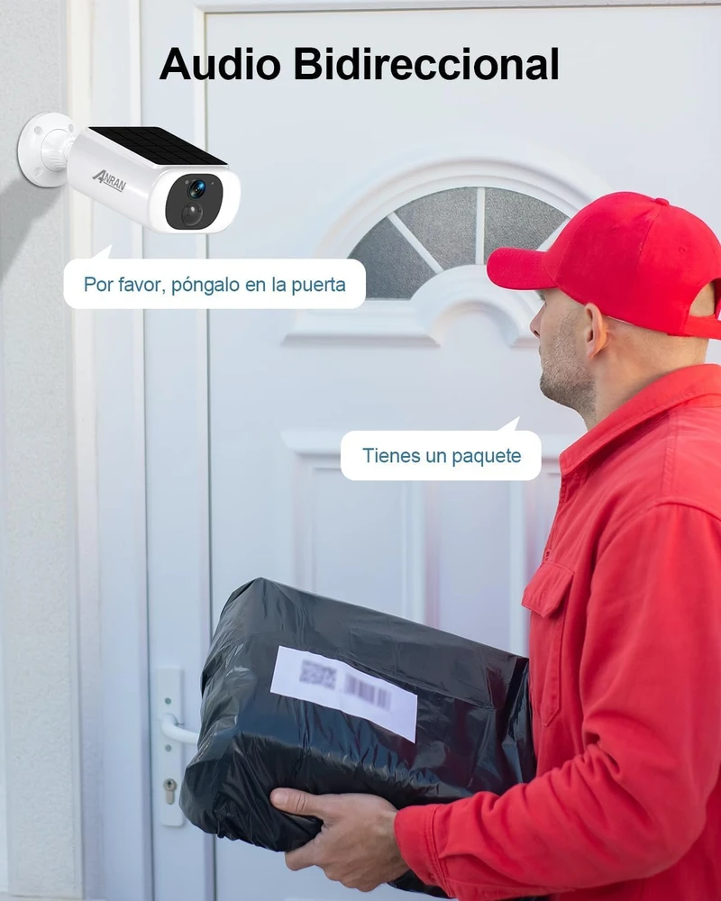 ANRAN belaidė lauko stebėjimo kamera 2K su saulės skydeliu, Wi-Fi, IP65, C3