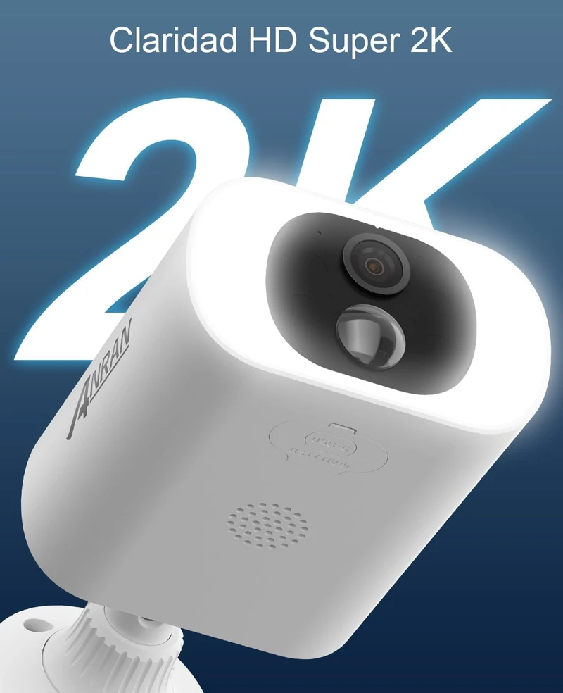 ANRAN belaidė lauko stebėjimo kamera 2K su saulės skydeliu, Wi-Fi, IP65, C3