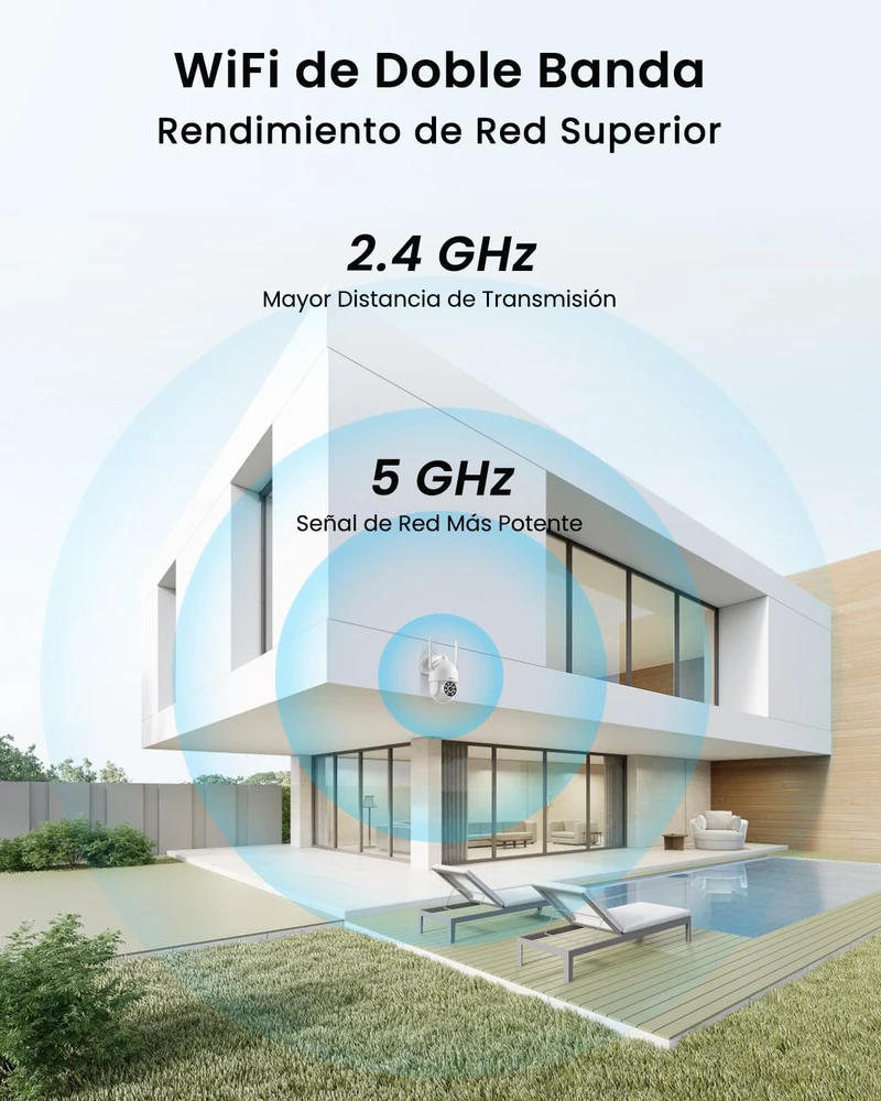 ANRAN lauko Wi-Fi PTZ stebėjimo kamera 5 MP su 360° pasukimu P3