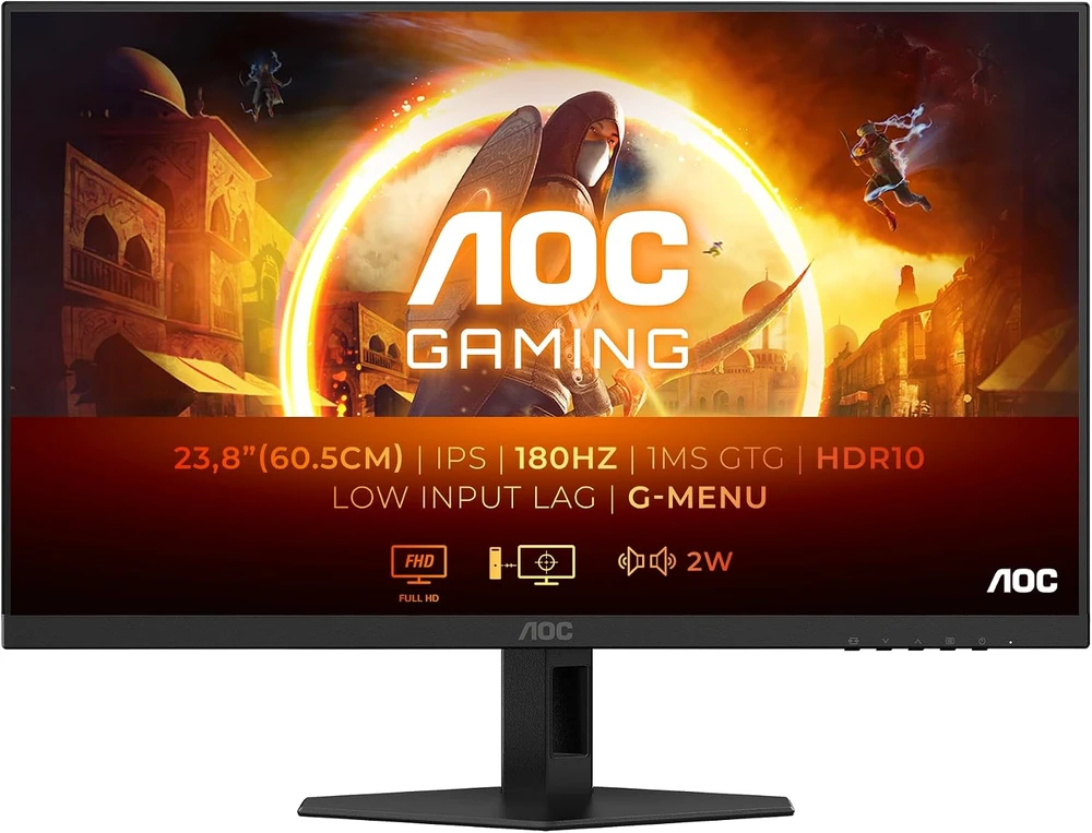 AOC žaidimų monitorius 24 colių Full HD 180 Hz Fast IPS 1 ms 24G4XED