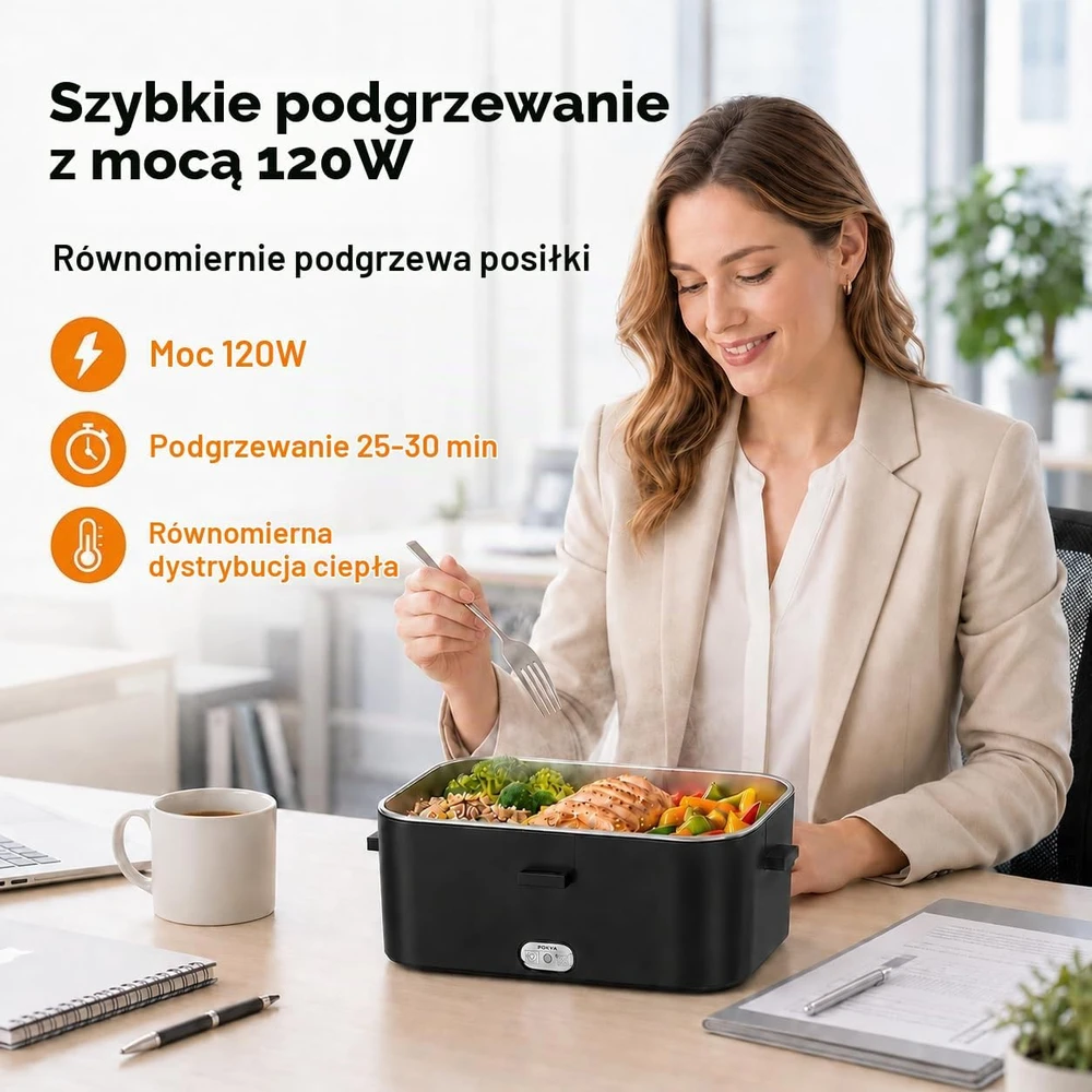 AOKBON elektrinė maisto dėžutė 120 W, 1,8 l, 12 V/24 V/240 V, modelis 3996