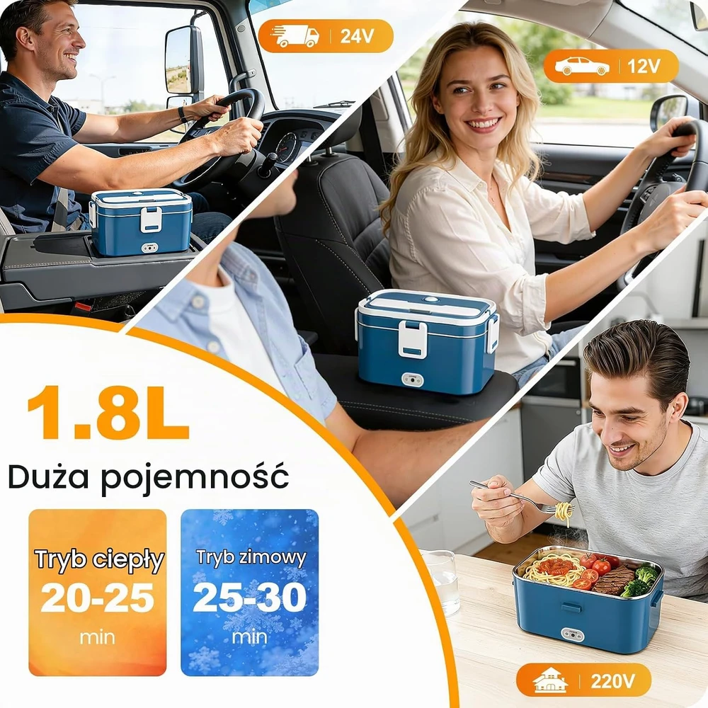 AOKBON elektrinis maisto šildytuvas, 1,8 l, 100 W, KD3990