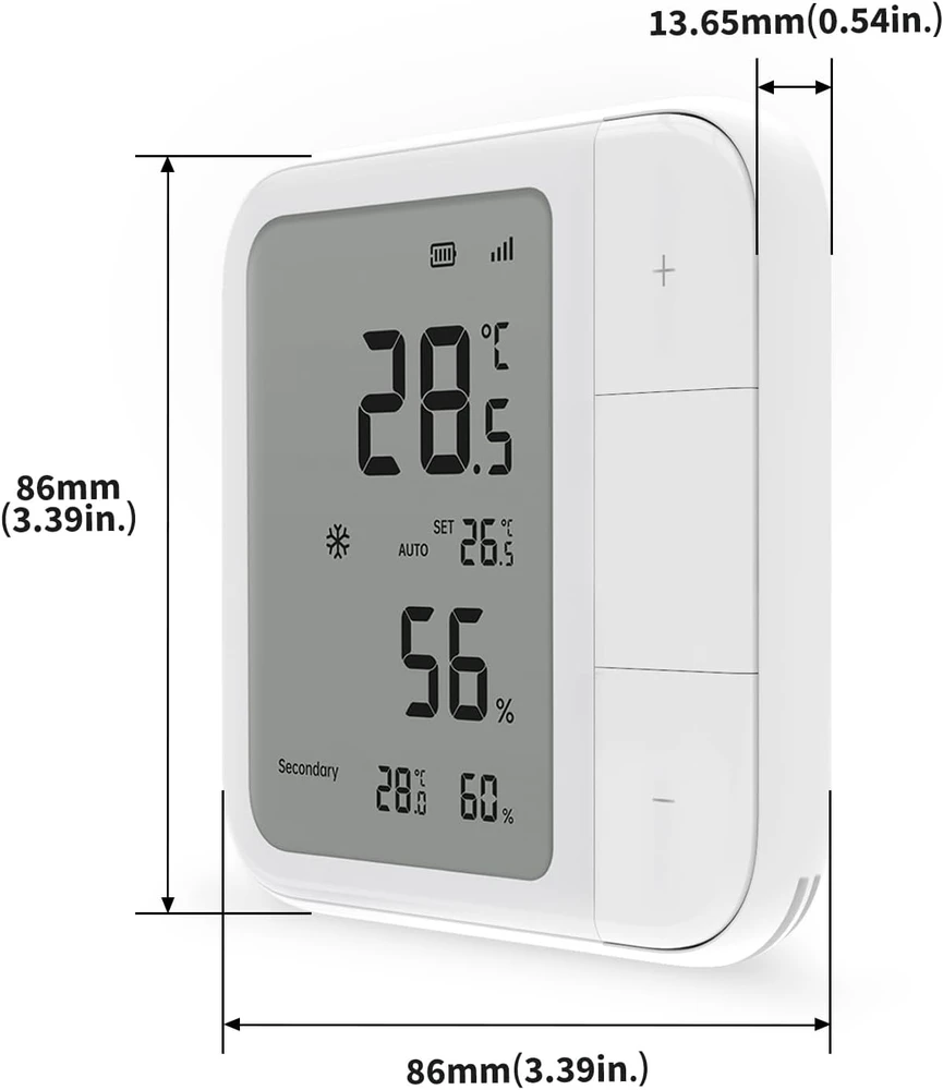 Aqara išmanusis temperatūros ir drėgmės jutiklis W100, Thread/Zigbee, LCD ekranas, 3 programuojami mygtukai, TH-S04E