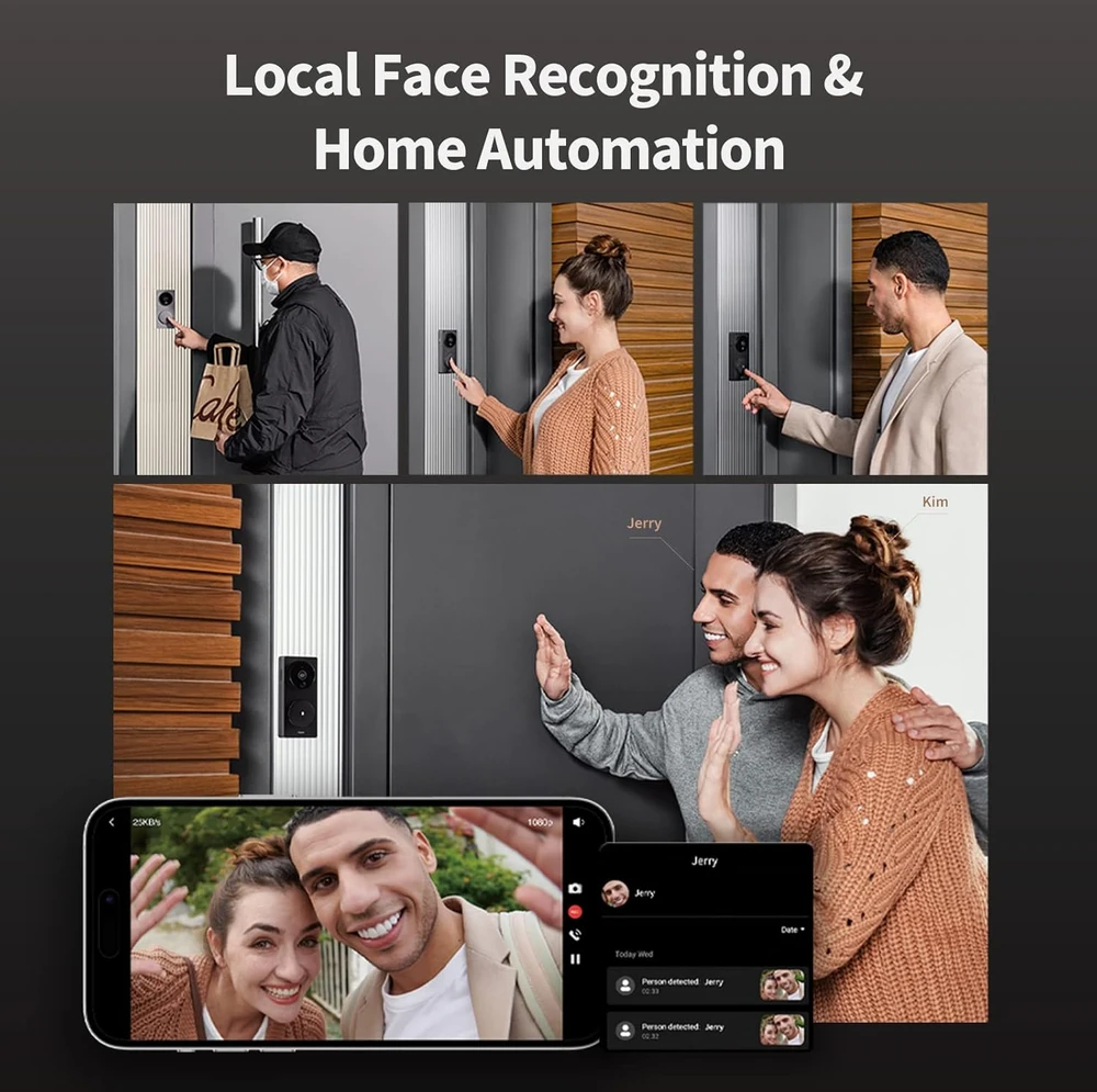 Aqara išmanusis vaizdo domofonas 1080p FHD, veido atpažinimas, Wi-Fi, HomeKit palaikymas, SVD-KIT1