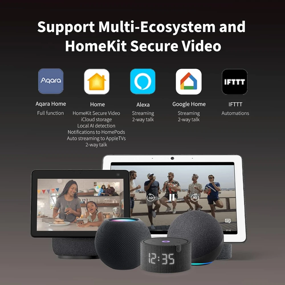 Aqara išmanusis vaizdo domofonas 1080p FHD, veido atpažinimas, Wi-Fi, HomeKit palaikymas, SVD-KIT1