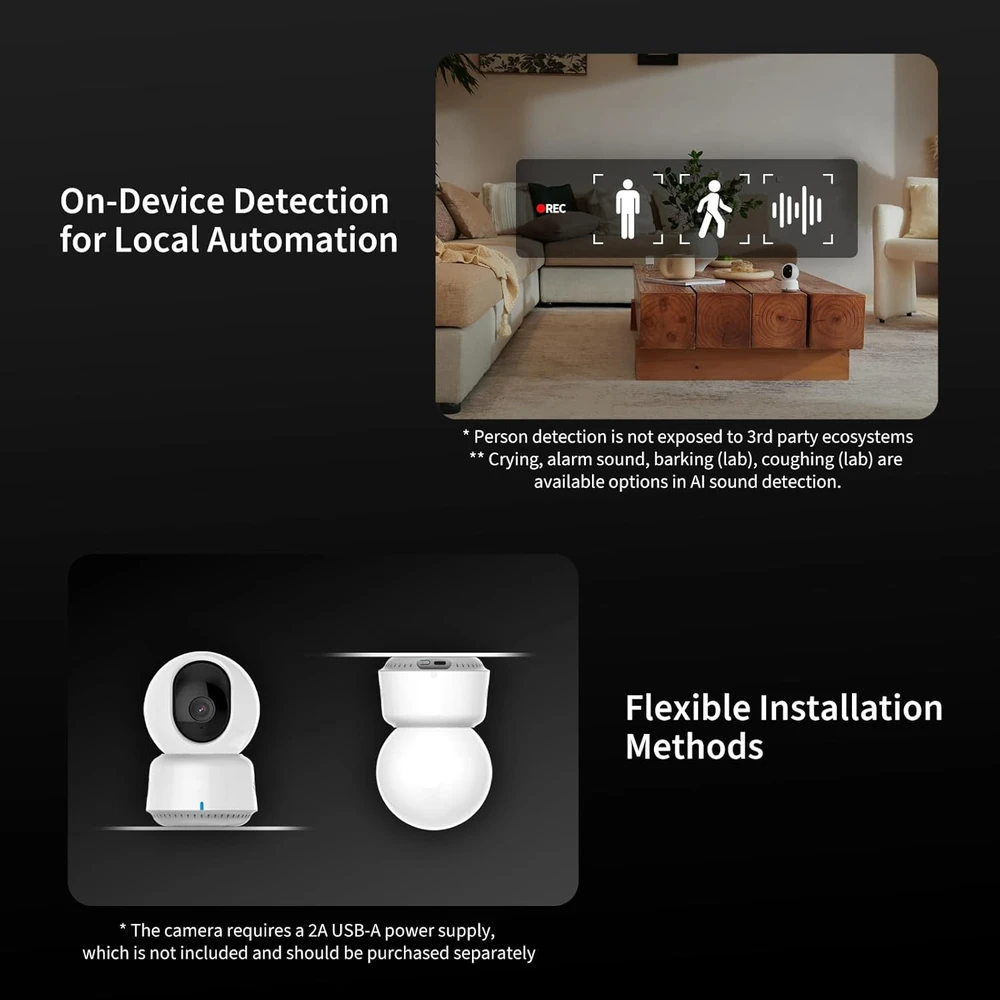 Aqara E1 vidinė kamera 2K 360 Apple HomeKit (CH-C01E)