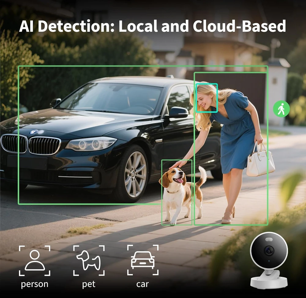 Aqara vidaus ir lauko IP kamera 2K Wi-Fi 6, 140° kampas, IP65 atsparumas, CH-C08E