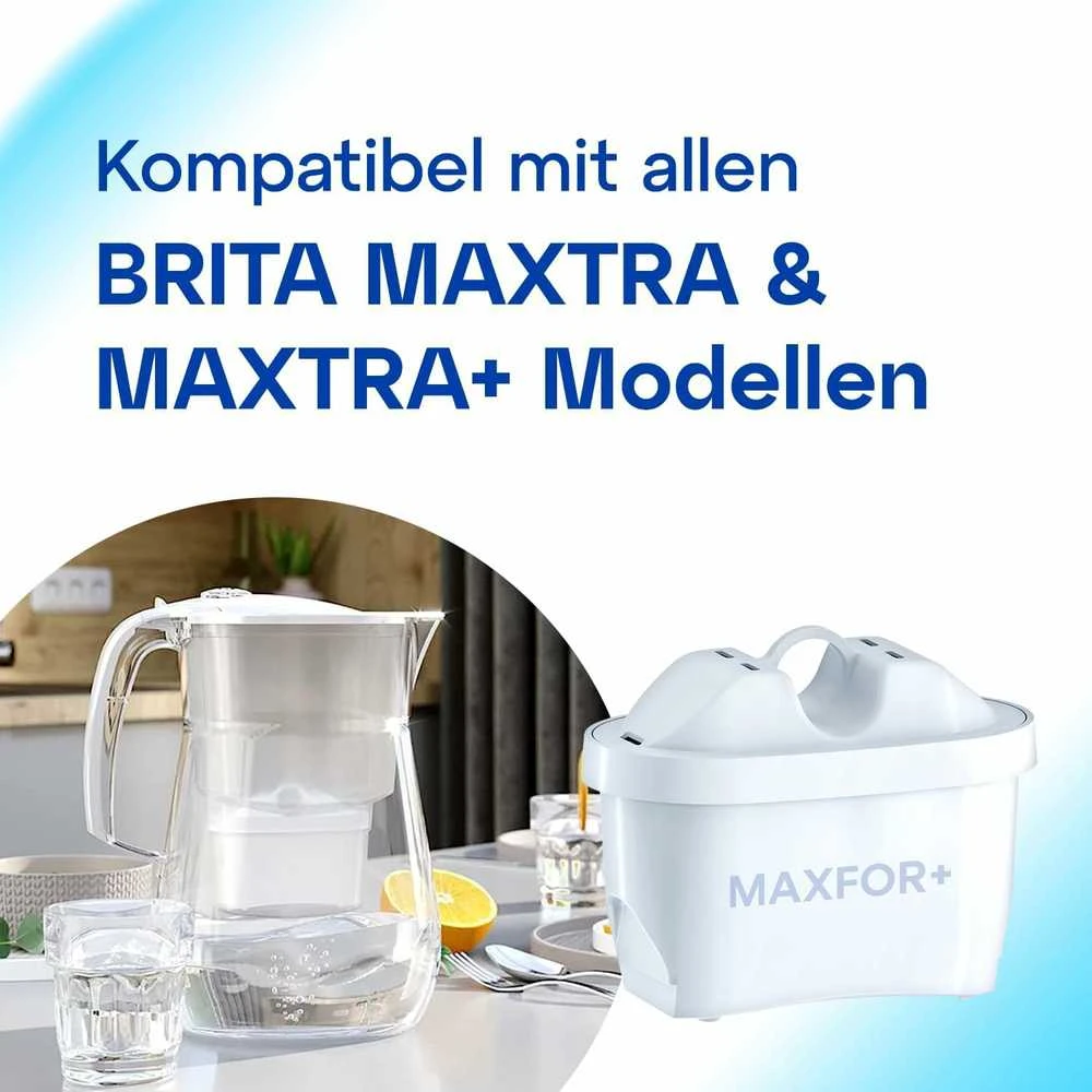 Aquaphor Maxfor+ vandens filtras ąsočiui, komplektas 6 vnt., baltas