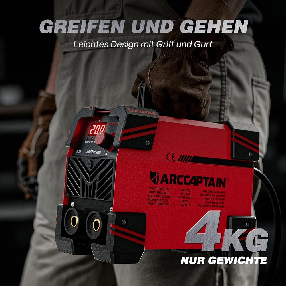 ARCCAPTAIN elektrodinis suvirinimo aparatas 200 A DC MMA su IGBT inverteriu ARC 200 ELITE