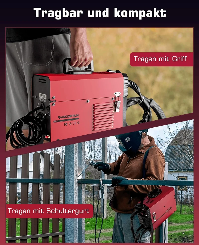 ARCCAPTAIN MIG/MAG suvirinimo aparatas 140 A, 5 funkcijų, IGBT, MIG140A