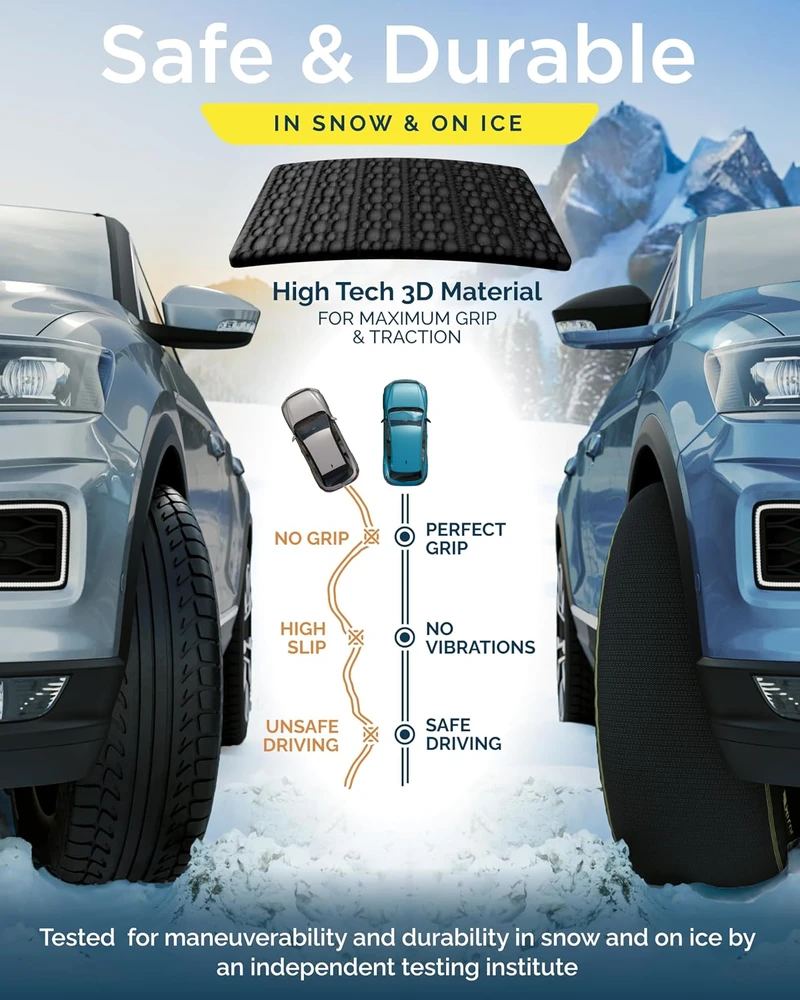 ARCOL automobilinės sniego kojinės 14 colių ratams, polipropileninės, ARLUM-CN-SNOWSOCK