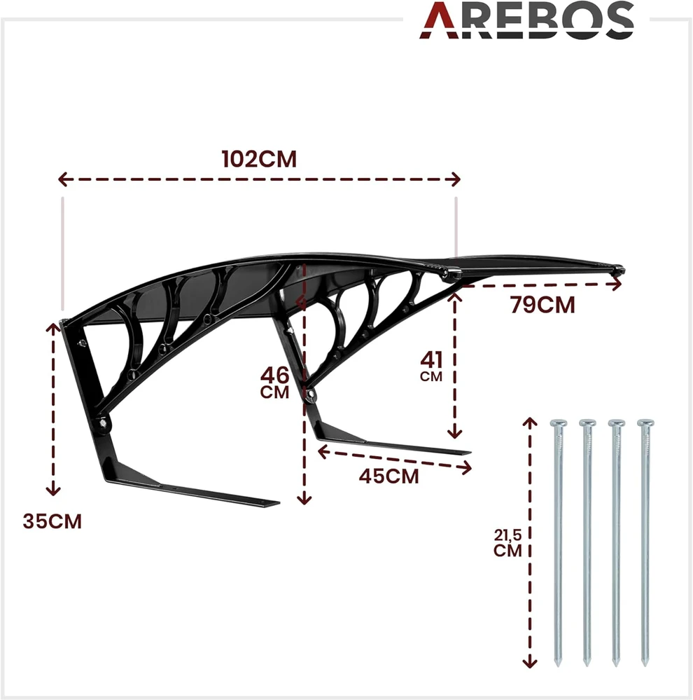 Arebos garažas vejapjovės robotui, 102 × 79 × 46 cm, metalinis stogas, UV apsauga, juodas