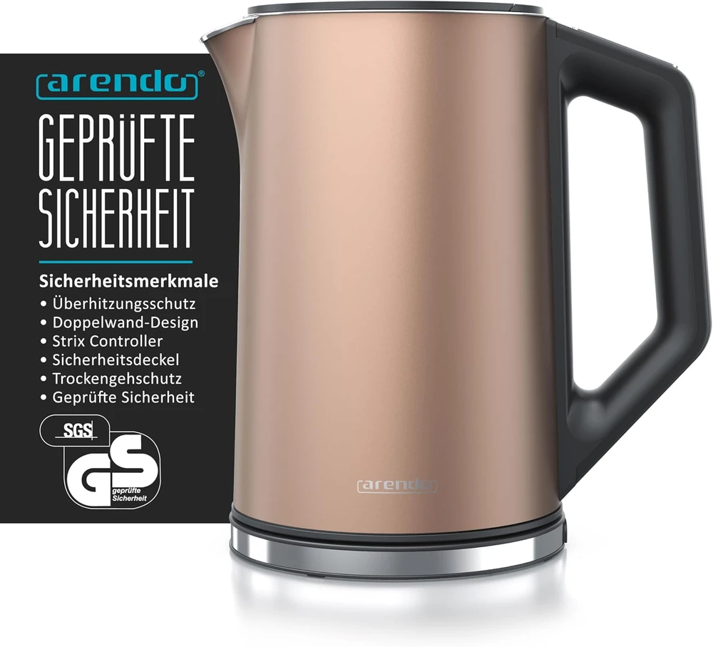 Arendo elektrinis virdulys ELEGANT 1,5 l, 2200 W, reguliuojama temperatūra, 722304584722