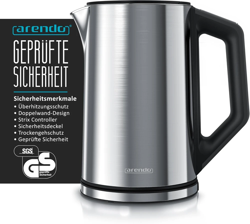 Arendo elektrinis virdulys ELEGANT 1,5 l 2200 W su temperatūros reguliavimu 8968141681