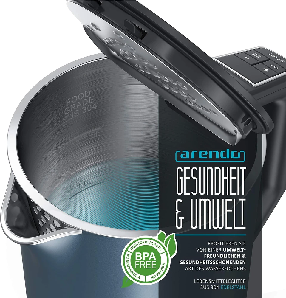 Arendo elektrinis virdulys ELEGANT 1,5 l 2200 W su temperatūros reguliavimu 304583