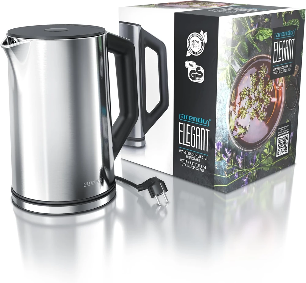 Arendo elektrinis virdulys ELEGANT 1,5 l 2200 W su temperatūros reguliavimu 8968141681
