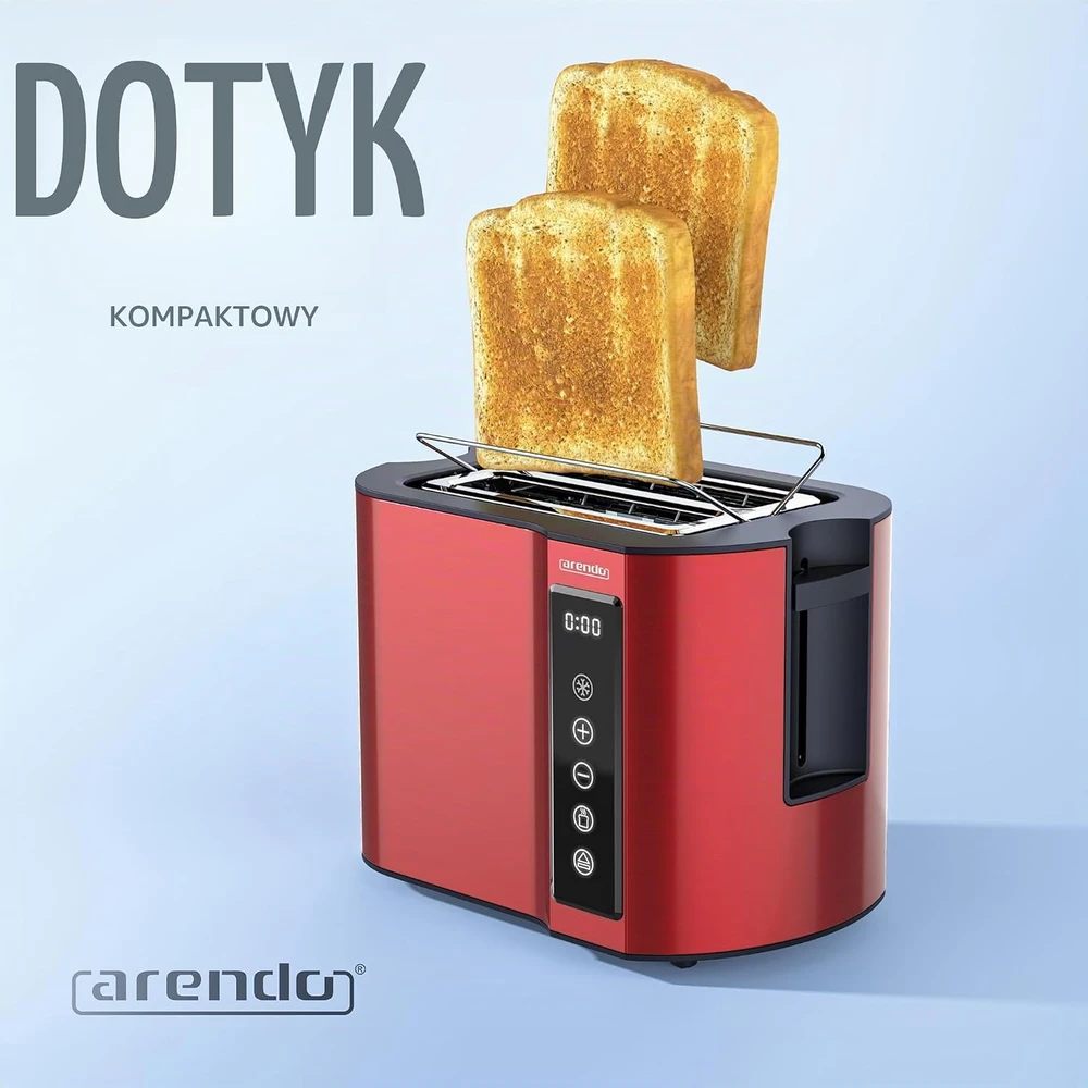 Arendo lietimui jautrus skrudintuvas 2 riekelėms, 800 W, su LED ekranu, 6841861641