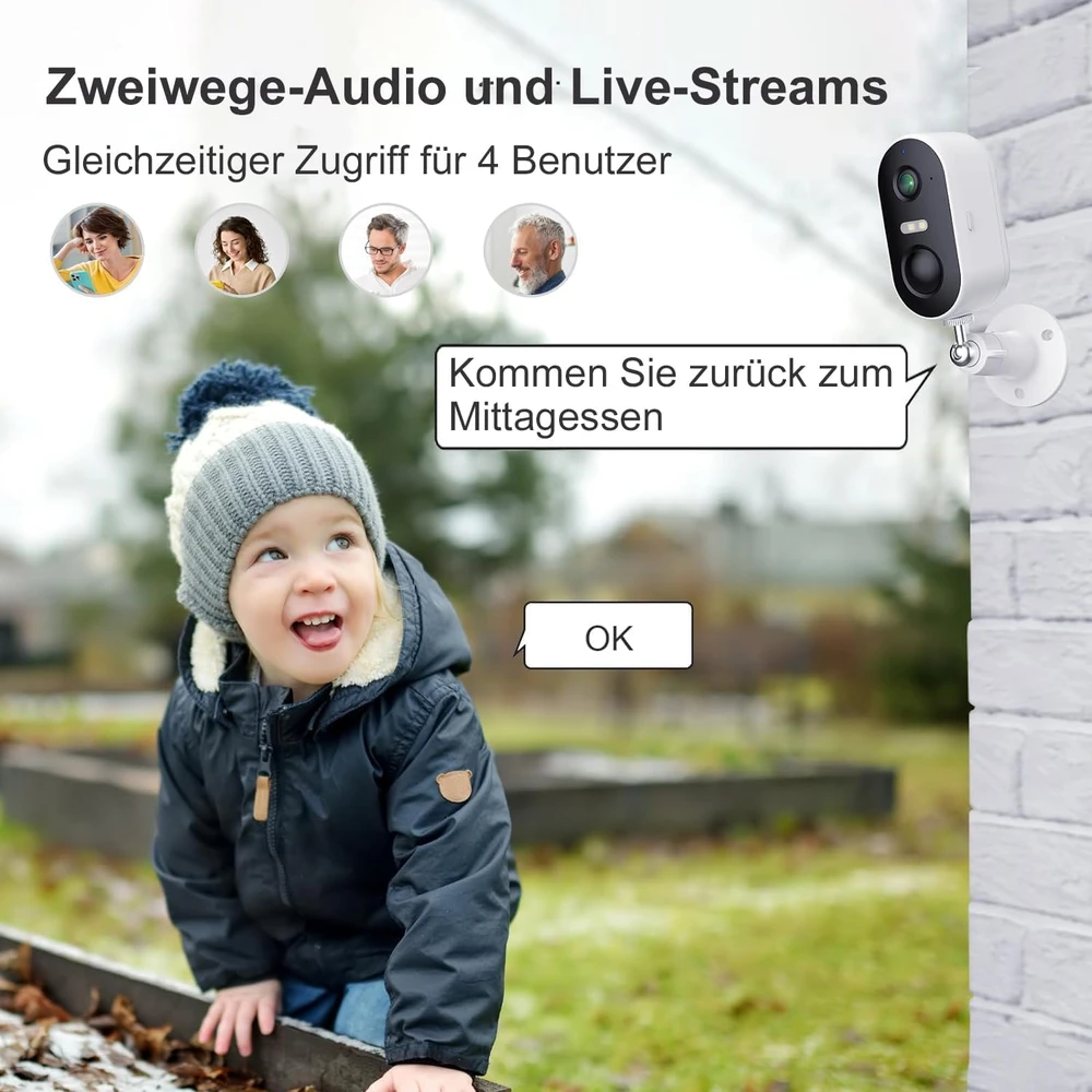 ARENTI lauko belaidė apsaugos kamera 1080p Wi-Fi IP65 GO1+SP1