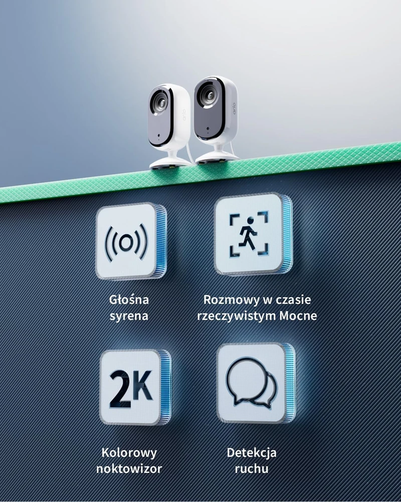 Arlo vidaus stebėjimo kamerų rinkinys 2K su Wi-Fi, VMC3260-100EUS