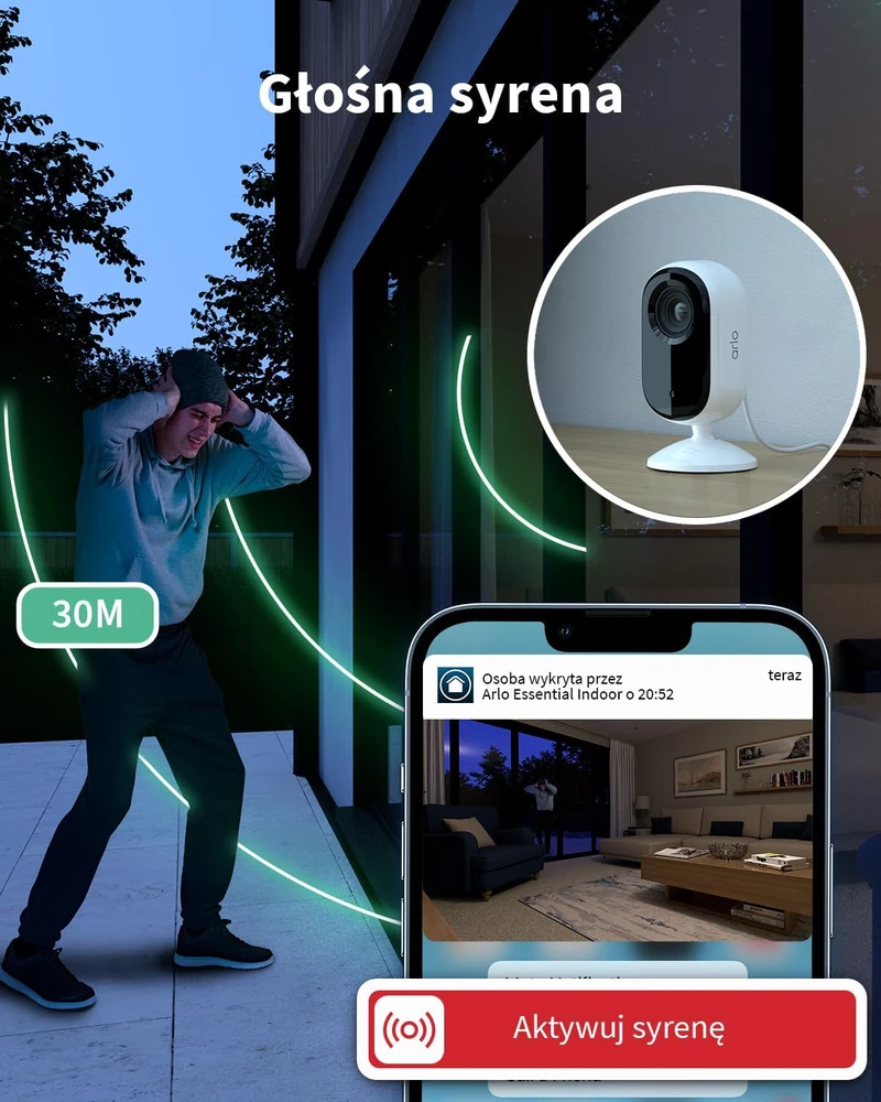 Arlo vidaus stebėjimo kamerų rinkinys 2K su Wi-Fi, VMC3260-100EUS
