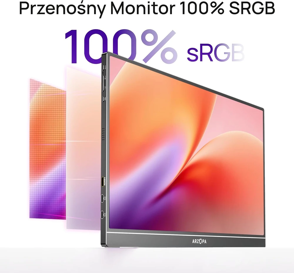 ARZOPA nešiojamasis IPS monitorius 16,1 col. FHD 100% sRGB HDR10 Z1C