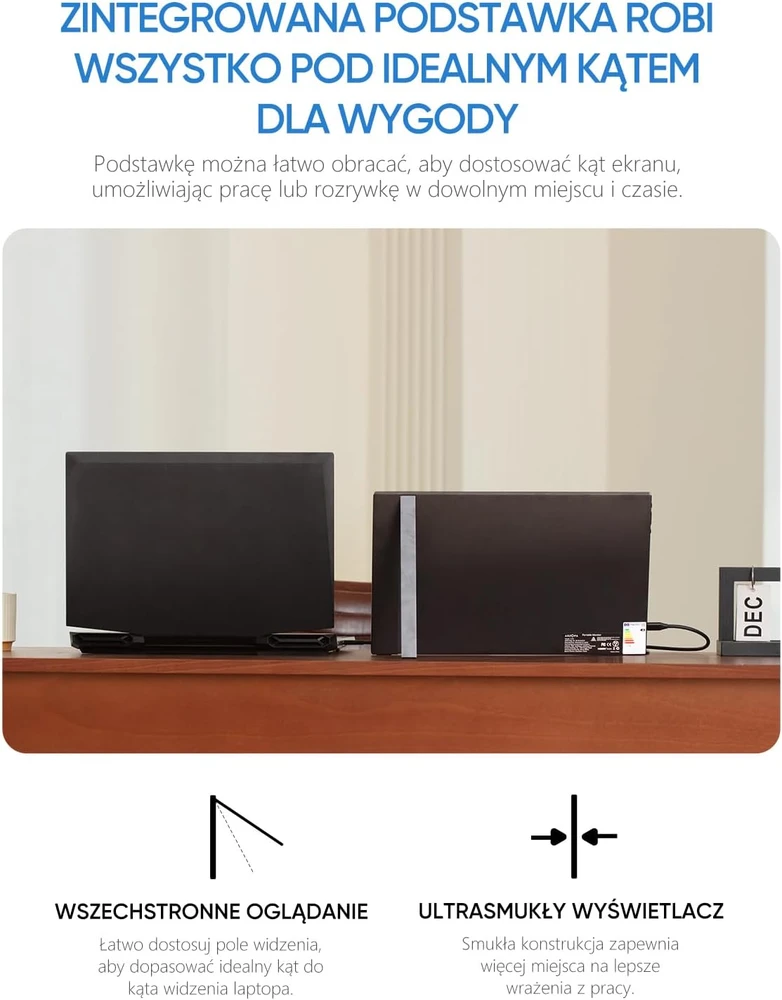 ARZOPA nešiojamasis monitorius 14 colių FHD IPS 1920 × 1080 60 Hz A1S