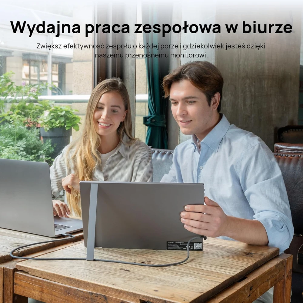 ARZOPA nešiojamasis monitorius 15,6 col. Full HD IPS HDR10, A1, pilkas