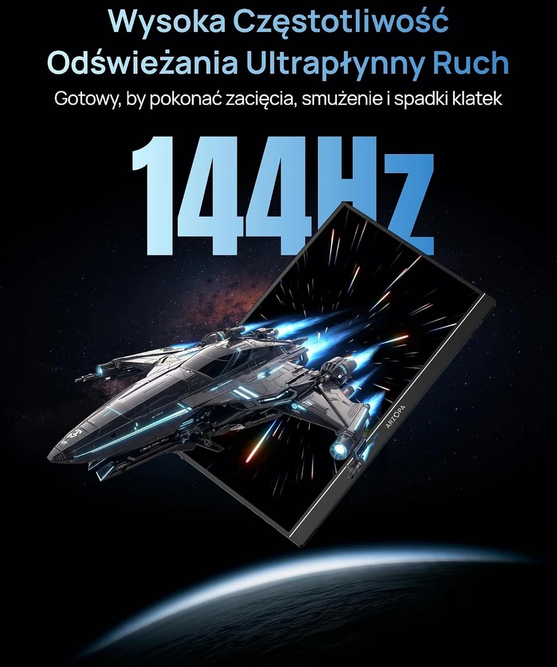 ARZOPA nešiojamasis monitorius 16,1 col., 1920 × 1080, 144 Hz, 144HZ/Z1FC