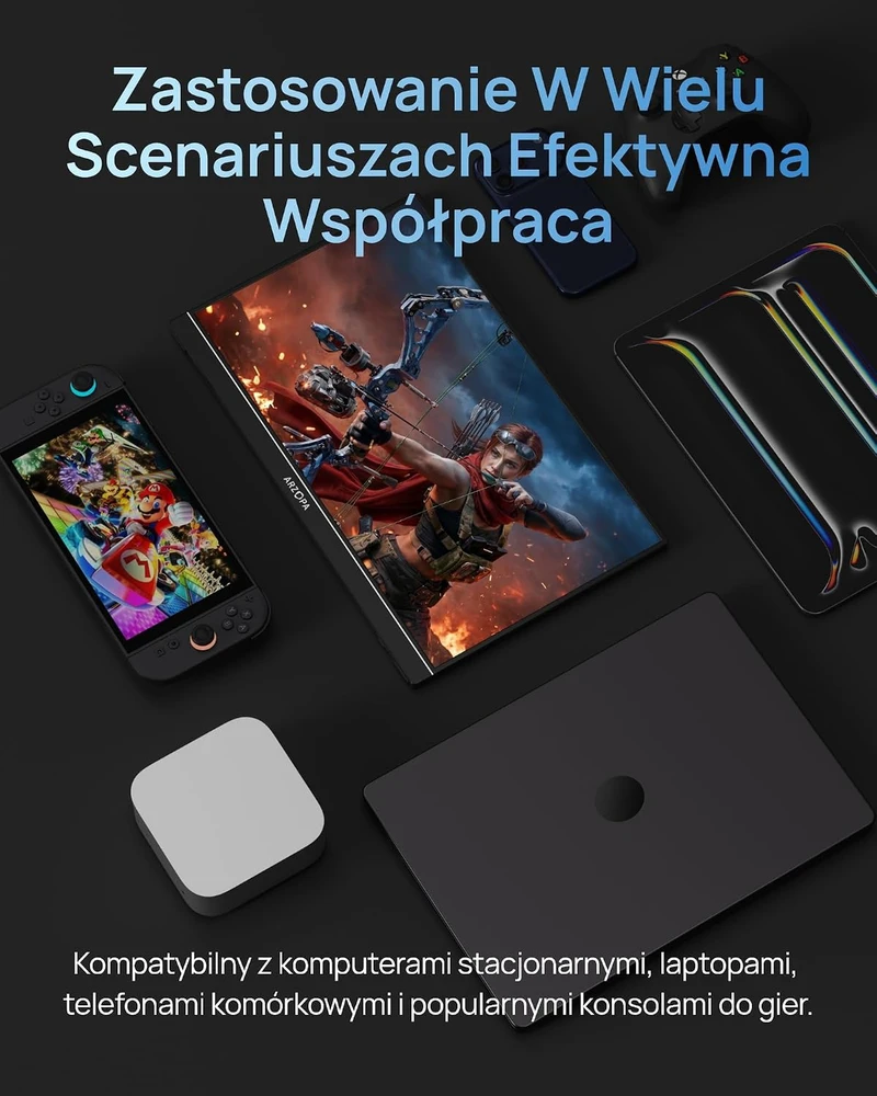 ARZOPA nešiojamasis monitorius 16,1 col., 1920 × 1080, 144 Hz, 144HZ/Z1FC