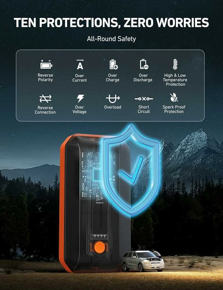 AstroAI B8 automobilio užvedimo įrenginys 3000A, 12 V nešiojamas start boosteris