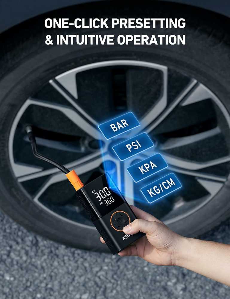 AstroAI L7 belaidis automobilinis padangų kompresorius su akumuliatoriumi, 150 PSI, juodas