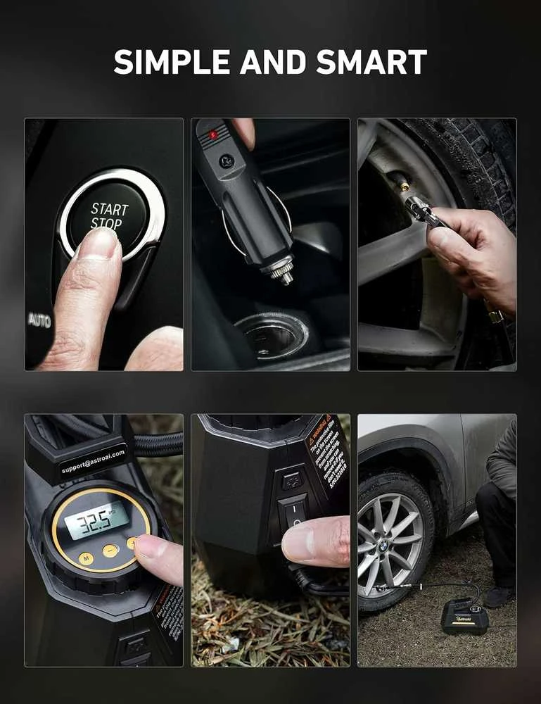 AstroAI CZK-3631 100PSI nešiojamas oro kompresorius