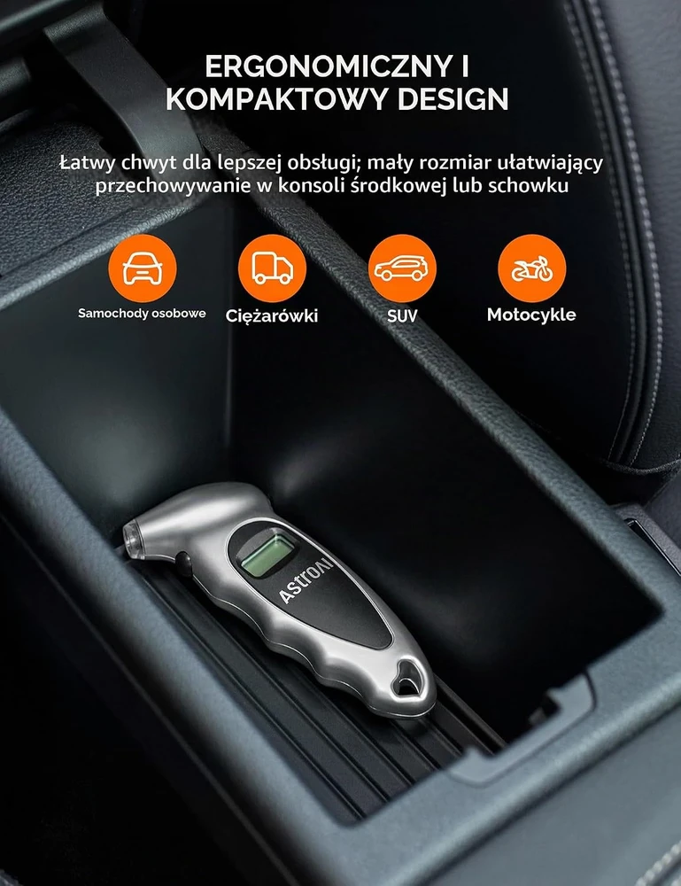 AstroAI skaitmeninis padangų slėgio matuoklis su LCD ekranu 150 PSI GL-0801A