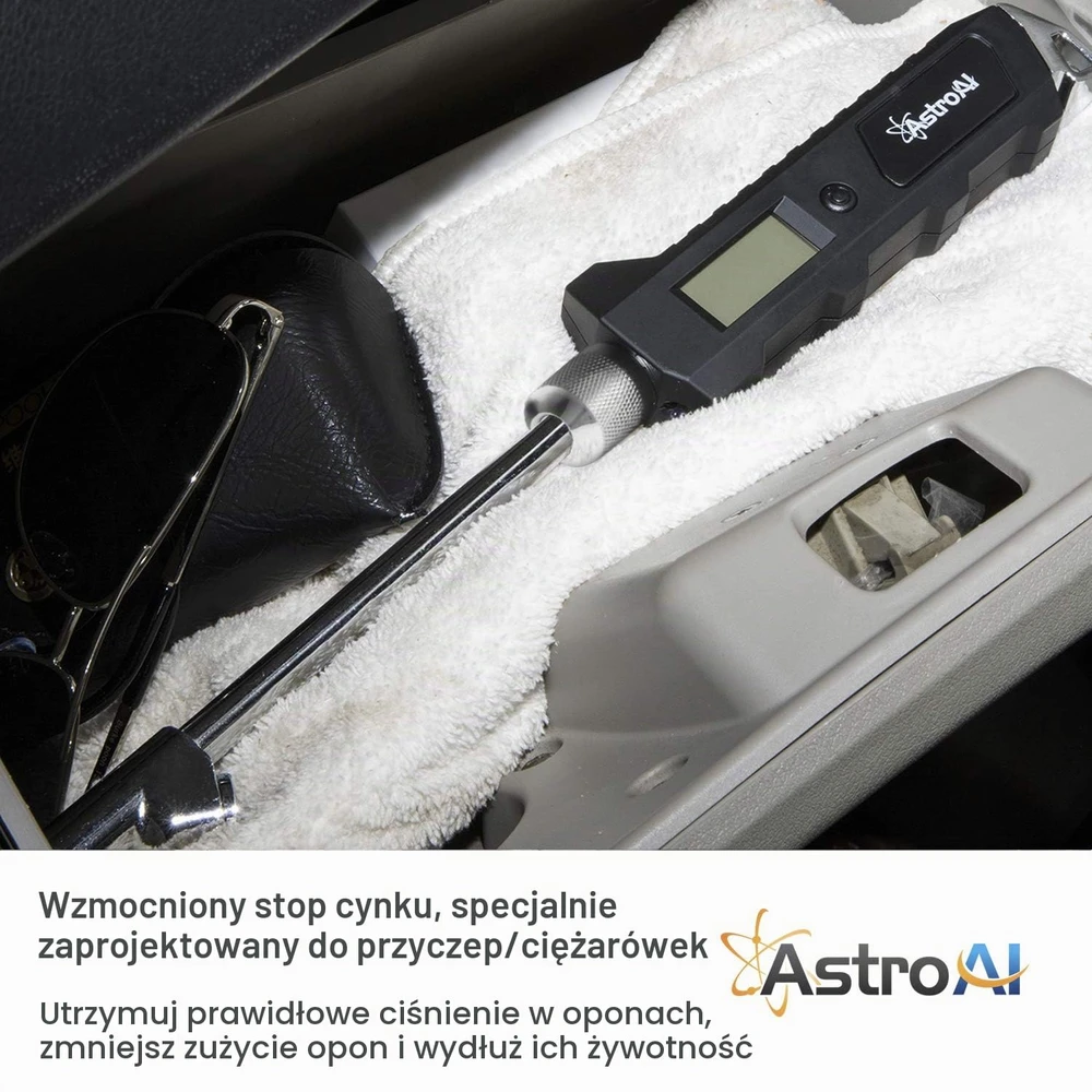 AstroAI skaitmeninis padangų slėgio matuoklis su LCD ekranu, 0–16 bar, ASITIRETRGADE