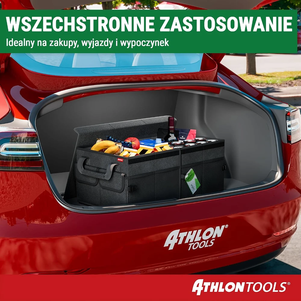 ATHLON TOOLS automobilio bagažinės organizatorius XXL 50 l su dangčiu C2711