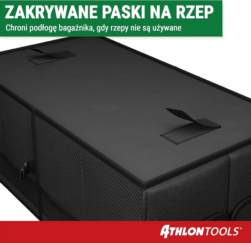 ATHLON TOOLS automobilio bagažinės organizatorius XXL 50 l su dangčiu C2711