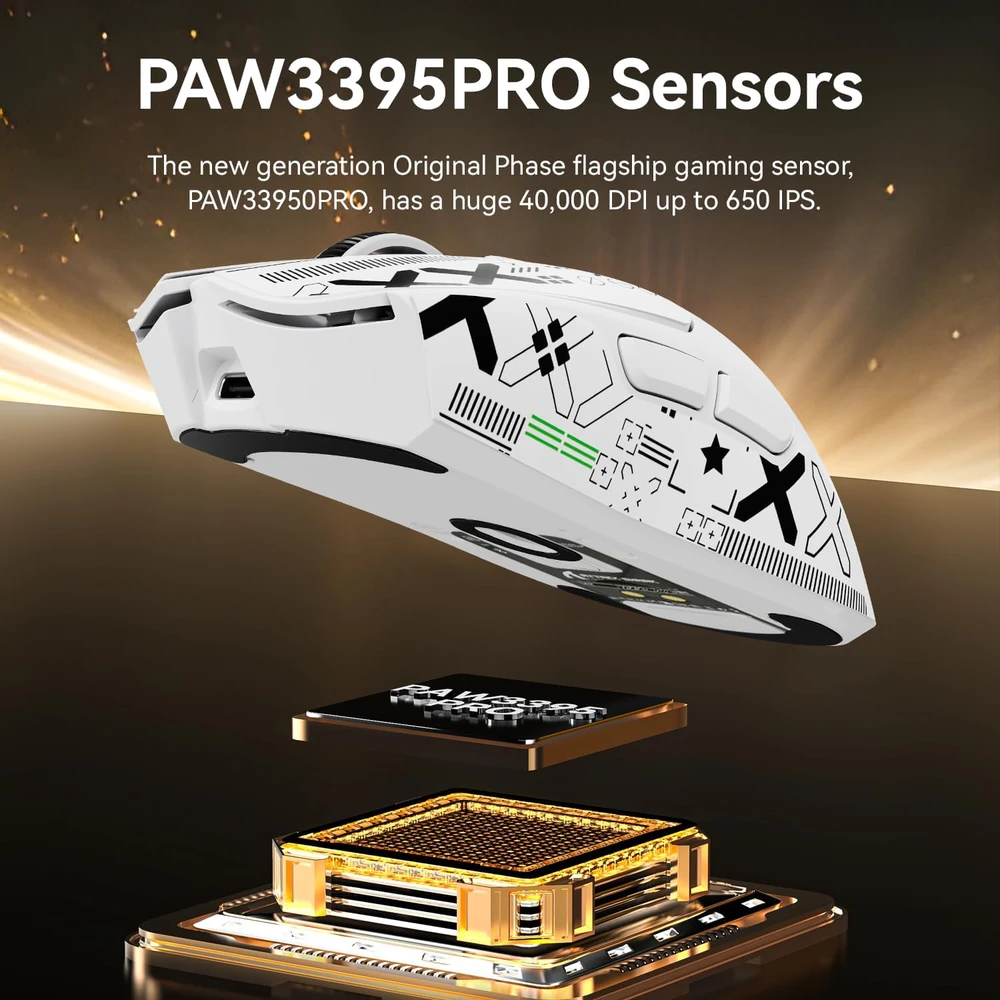 ATTACK SHARK X3 Wireless Belaidė Žaidimų Pelė | Juodas