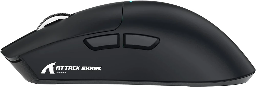 Attack Shark belaidė žaidimų pelė su magnetine įkrovimo stotele, optinis sensorius 22000 DPI, Bluetooth/2,4G, USB-C, X11 juoda